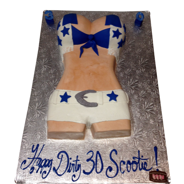 Dallas Cowboy Cheerleader Cake