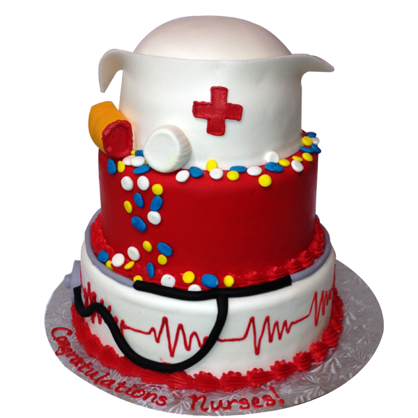  1362 3 Tier Celebratory Nurse Cake  ABC Cake  Shop Bakery