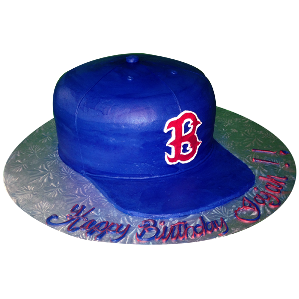 (1393) Boston Red Sox Baseball Hat 3-D Cake - ABC Cake ...