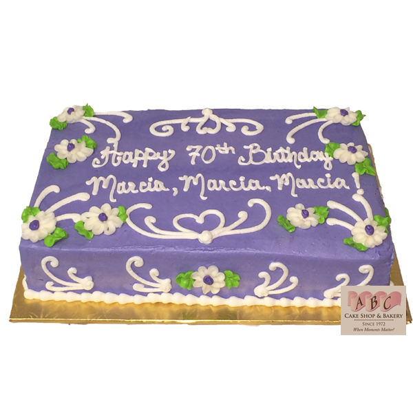 birthday cake sheet 70th purple cakes 1818 sku categories abc