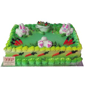 2257 Bunny Garden With Carrots And Basket Abc Cake Shop Bakery